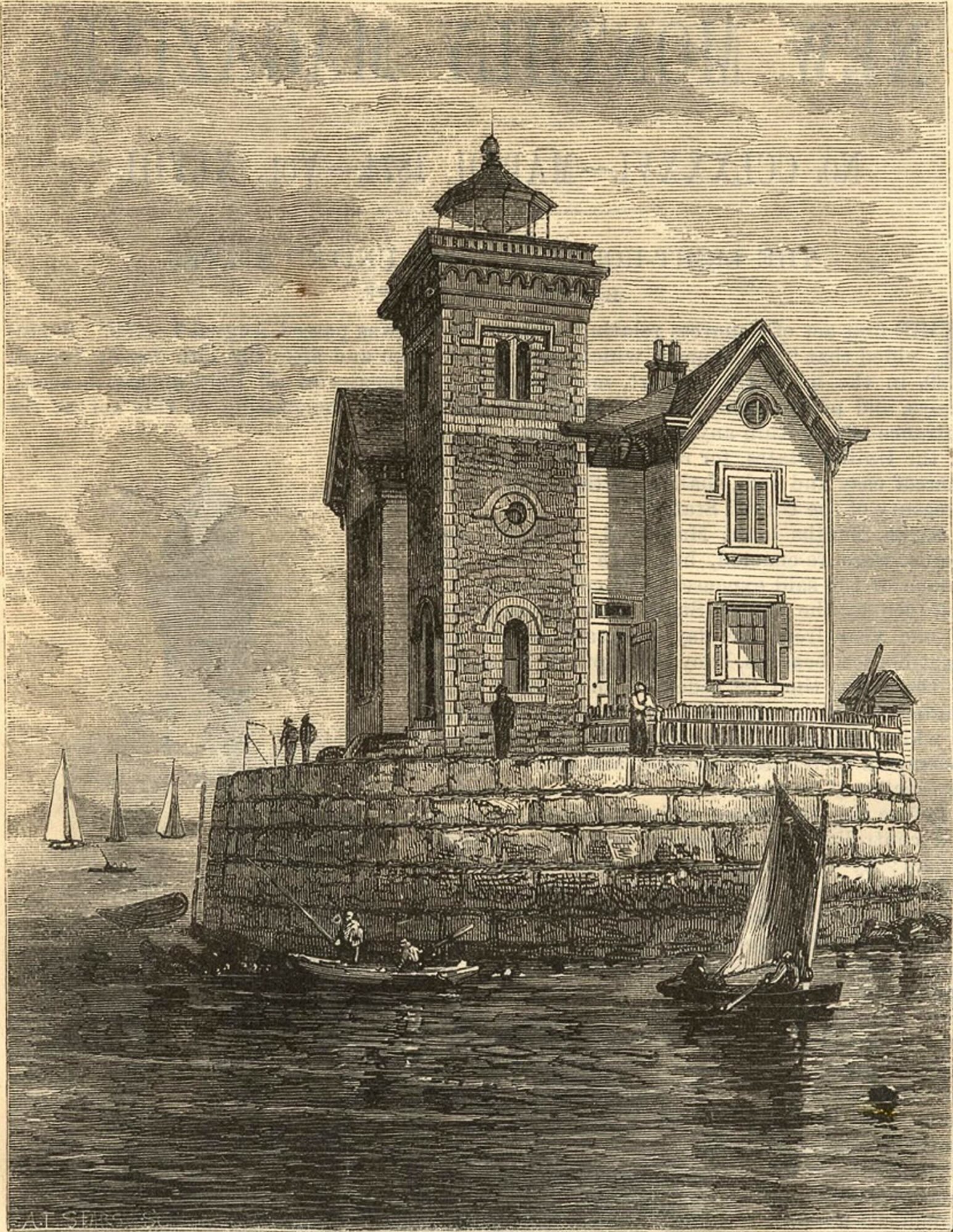 Bergen Point - Early Drawing | USLHS Digital Archive