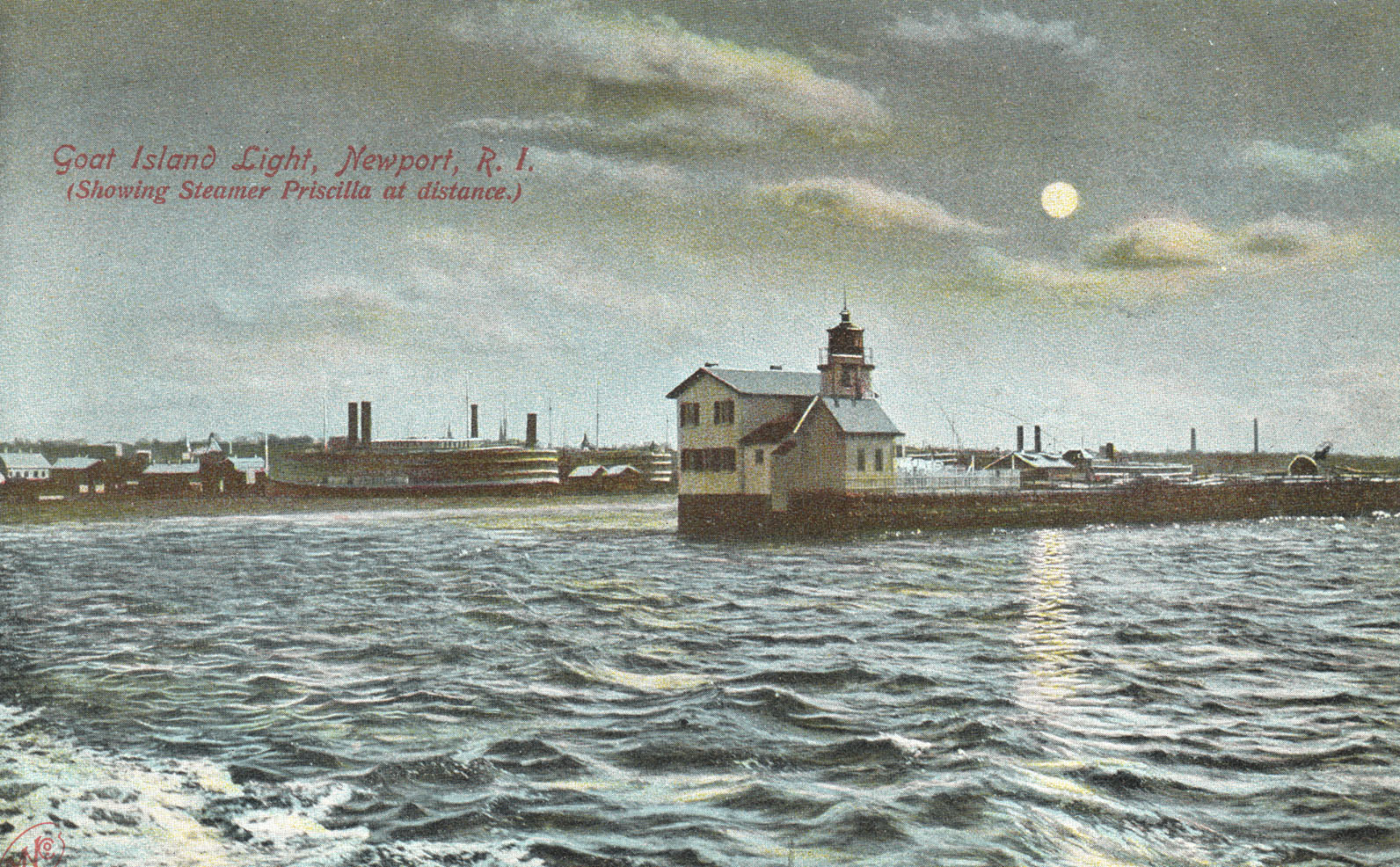 Goat Island RI postcard | USLHS Digital Archive
