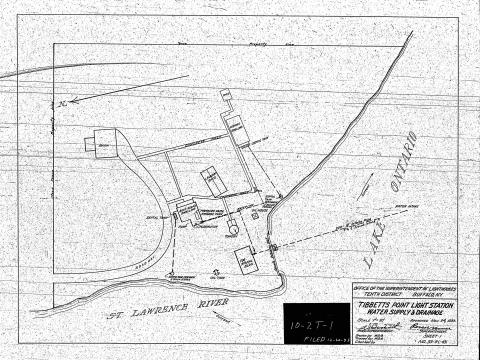 site map of station with water lines