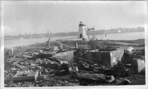 hurricane damaged station