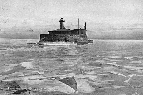 photo postcard of lighthouse