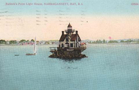 Bullock Point - Lighthouse in Narragansett Bay | USLHS Digital Archive