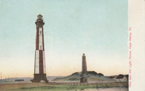 post card of lighthouses