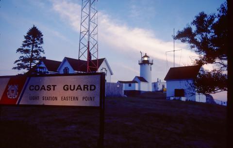 front of Coast Guard station