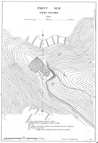 overhead survey of area around lighthouse