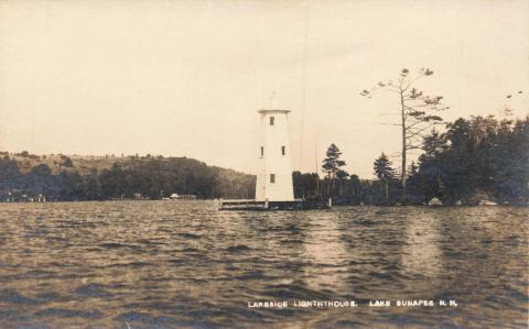 real photo postcard of Herrick Cove Lighthouse