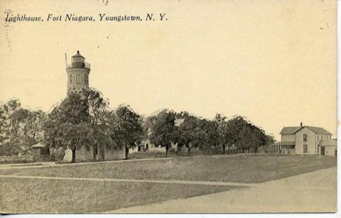 sepia card of station