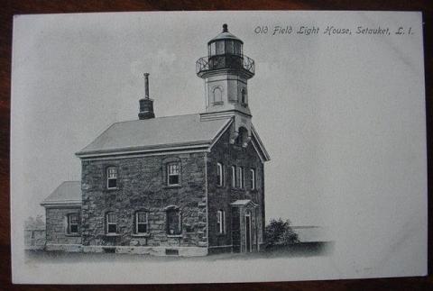 photo postcard of lighthouse