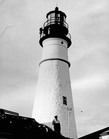 keeper stands by tower