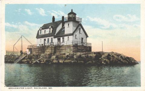 Rockland Breakwater postcard