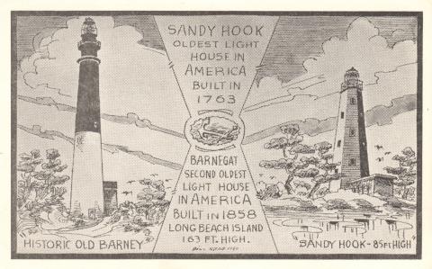 drawings of two lighthouses