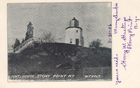 photo postcard of lighthouse