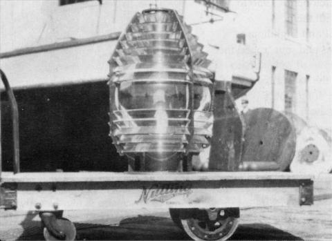 lens on cart in depot