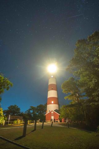 lantern illuminated at night