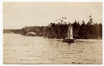 Real photo postcard of Herrick Cove Lighthouse