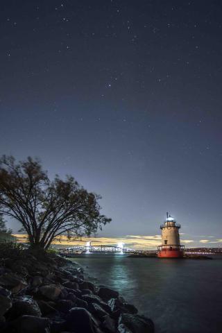 nighttime at the lighthouse