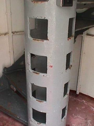 weight tube in center of lighthouse