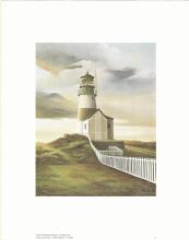 soft color painting of the lighthouse