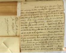 first page of the letter