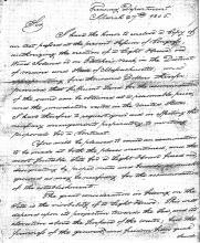 first page of the letter