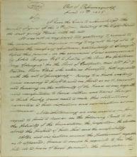 first page of the letter