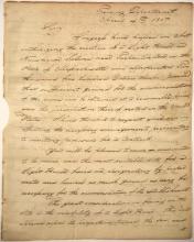 first page of correspondence