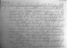 first page of the letter