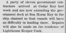 newspaper article about repairs to station