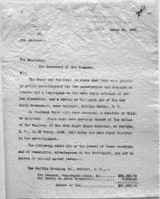 first page of correspondence