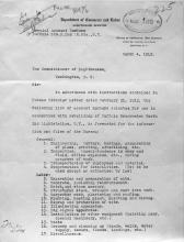 first page of the letter