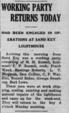 newspaper clipping about lighthouse repairs
