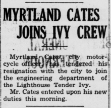 newspaper clipping about tender personnel
