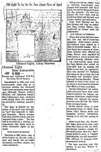newspaper clipping about keeper's life