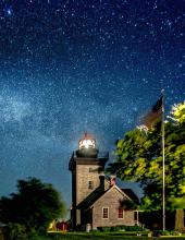 nighttime at the lighthouse