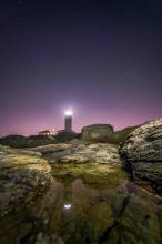 reflection of the lighthouse