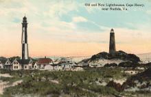 post card of lighthouses