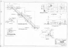 exterior stair and davits in detail