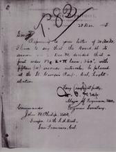 letter regarding plan for lighthouse