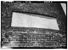 Dedication marker in lighthouse