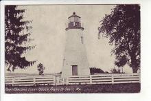 1910 postcard tower behind fence