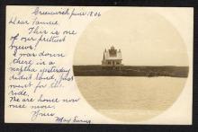 photo post card with notation