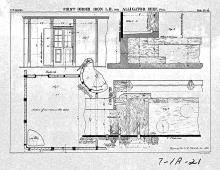 room dimensions and door