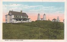 Plymouth (Gurnet Point) twin tower and keepers postcard