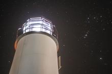 lantern illuminated at night