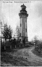 photo postcard of lighthouse