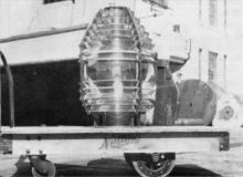 lens on cart in depot
