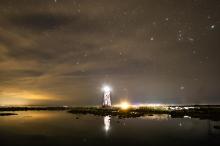 night view of the lighthouse