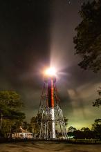 lantern illuminated at night