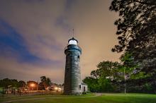 night view of the lighthouse 