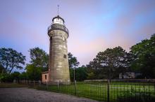 dusk falls at the lighthouse
